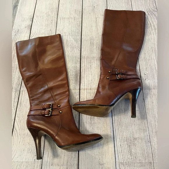 Arturo Chiang Chestnut Heeled Boots - Picture 5 of 11